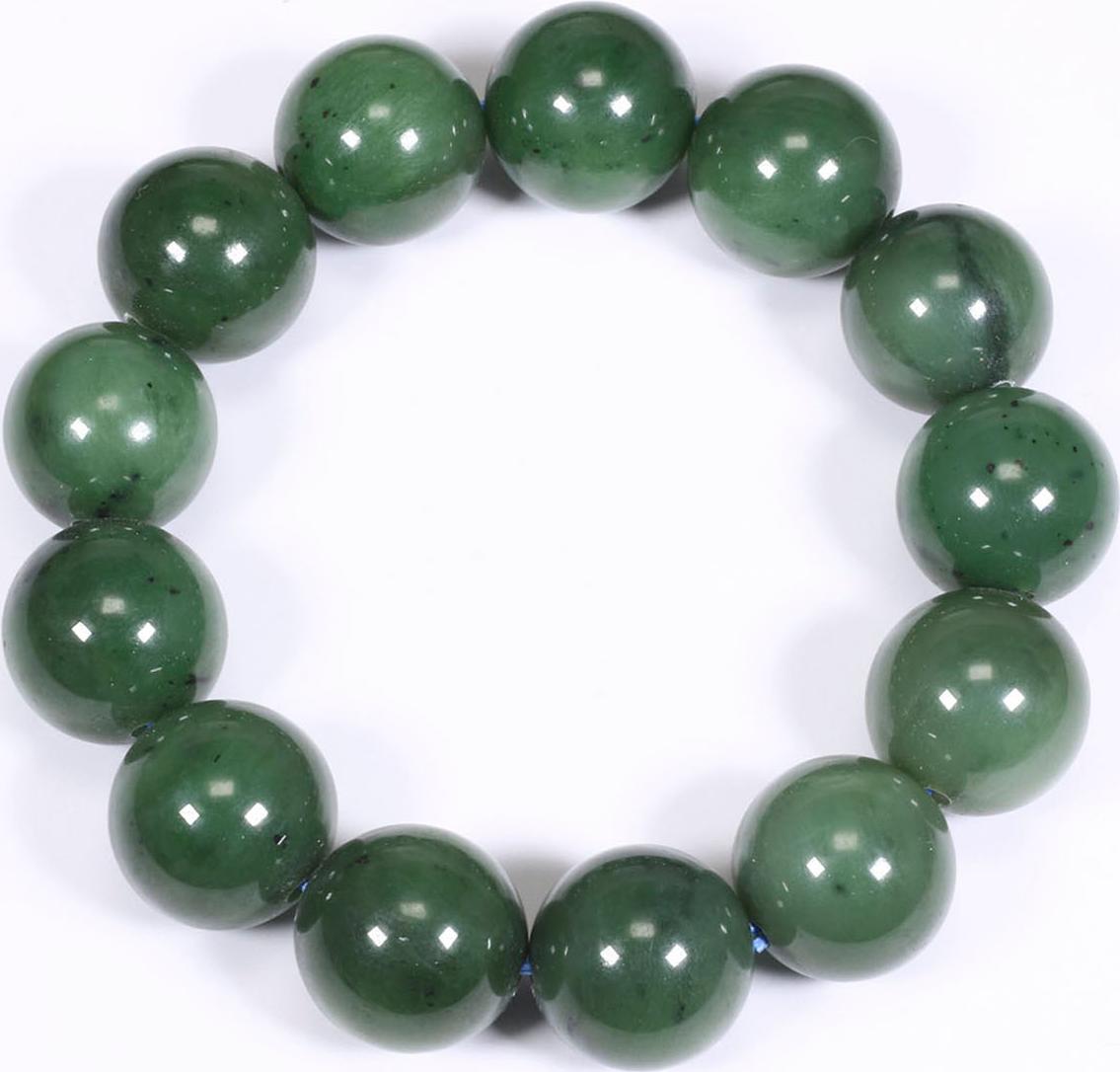 Vòng tay nam đá ngọc bích AAA hạt đá 17mm mệnh hỏa, mộc - Ngọc Quý Gemstones