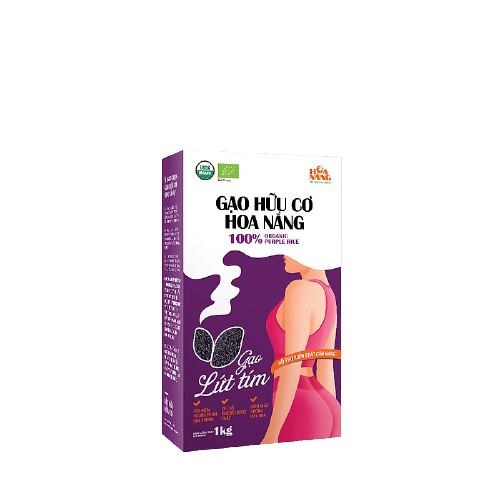 Gạo Lứt Tím Hữu Cơ Hoa Nắng - Hộp 1kg