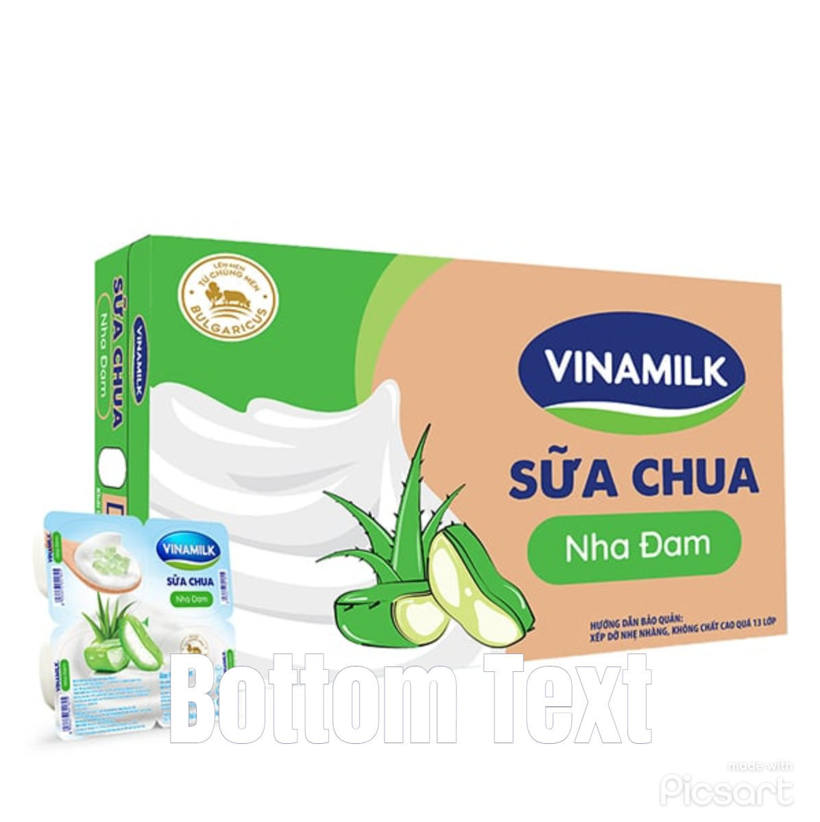 Sữa chua ăn Vinamilk vị nha đam - Thùng 48 hộp 100g