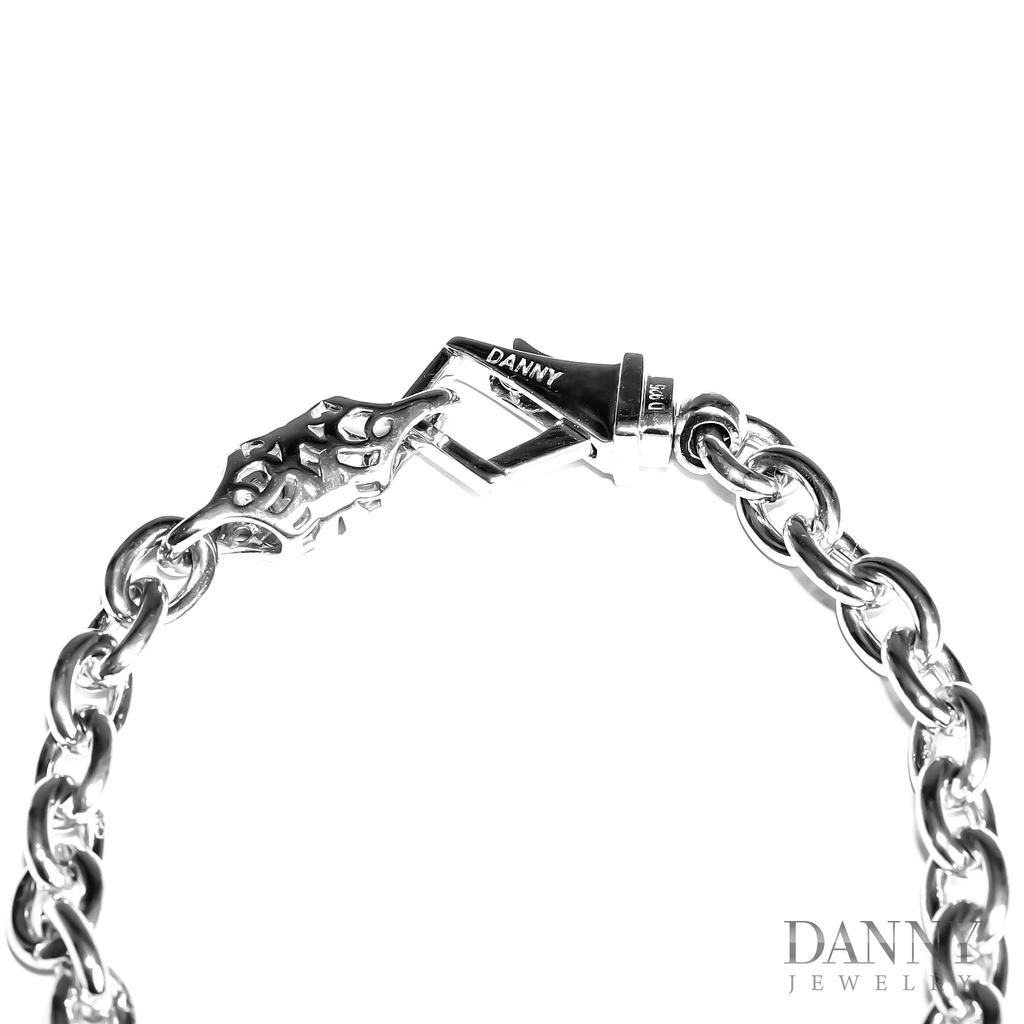 Lắc Tay UNISEX Danny Jewelry Bạc 925 Xi Rhodium Phụ Kiện Lá Liễu II1G0002