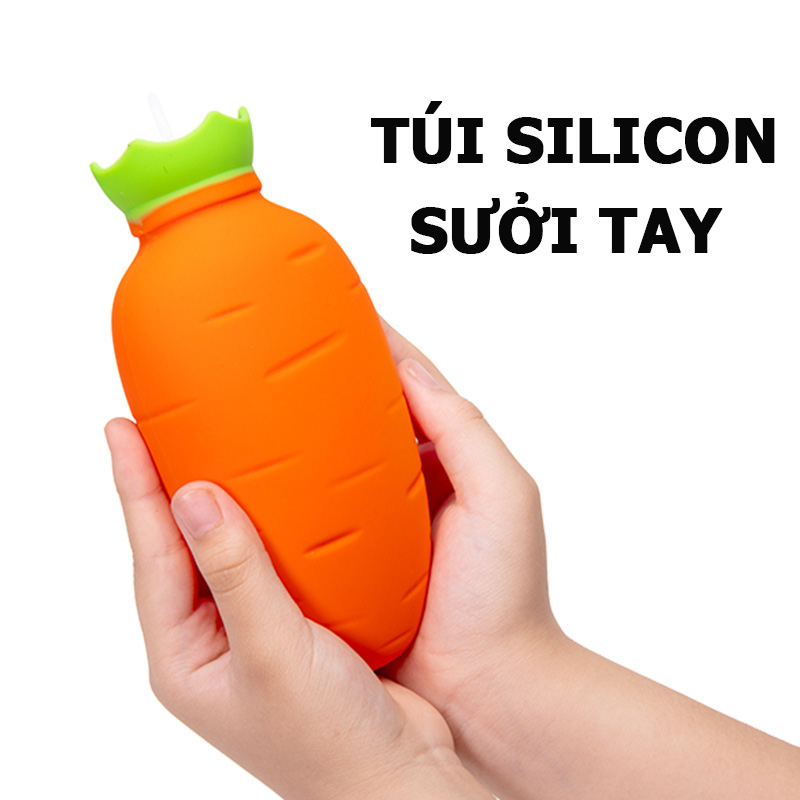 Túi Sưởi Cầm Tay Mùa Đông; Chất Liệu Silicon An Toàn, Mềm Mại; Chống Cháy Nổ, Phỏng Nước - Hàng Nhập Khẩu