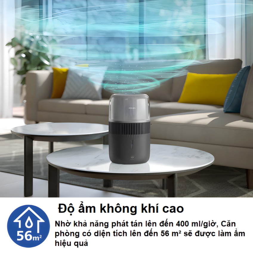 Máy tạo độ ẩm công nghệ NanoCloud tích hợp tạo hương tinh dầu Philips HU5710 - Hàng chính hãng