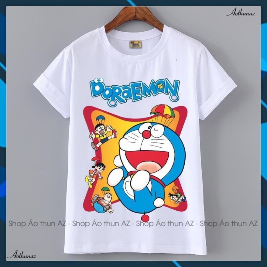 Áo thun nam nữ in hình Doraemon  - Cotton Thái Doremon M2423