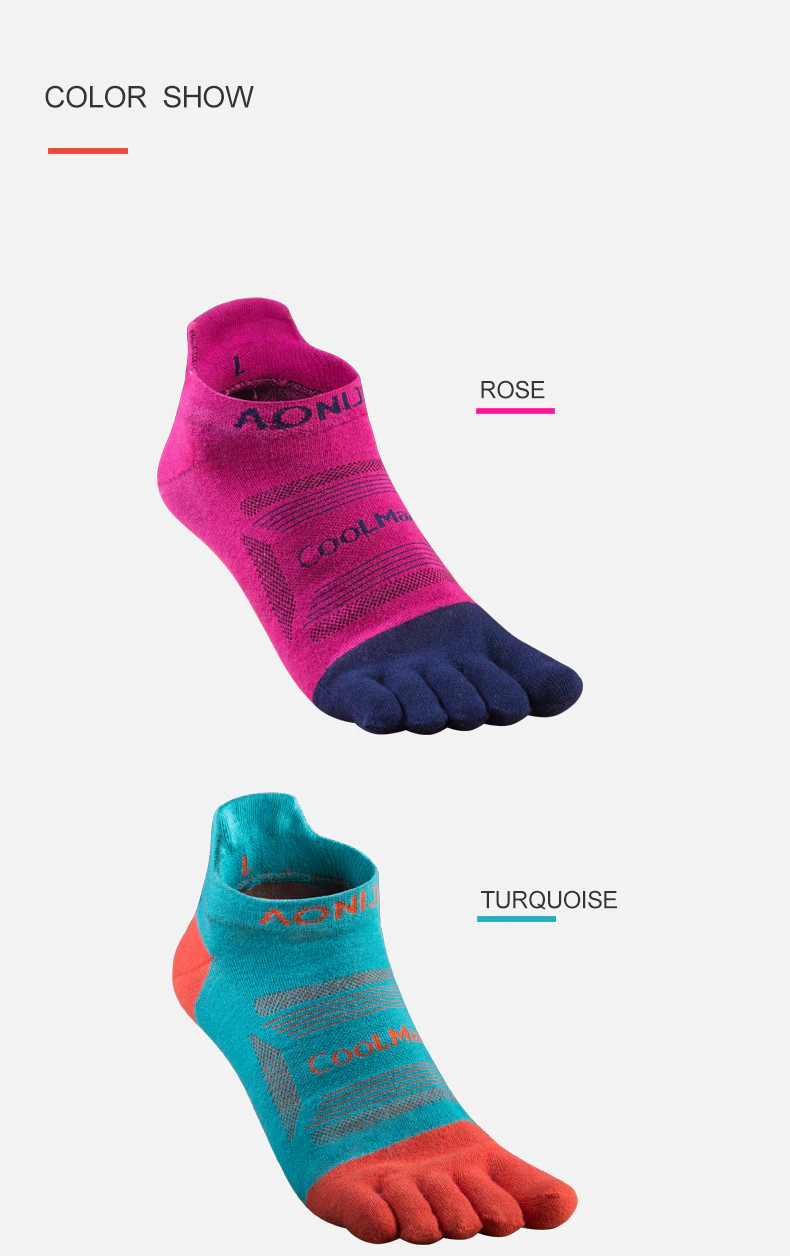 Combo 3 Đôi Tất Xỏ Ngón Chạy Bộ Marathon Đạp Xe Leo Núi Aonijie E4801
