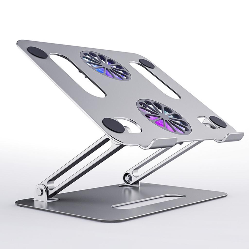 Adjustable Metal Laptop Stand Reading Holder Riser with Cooling Fan