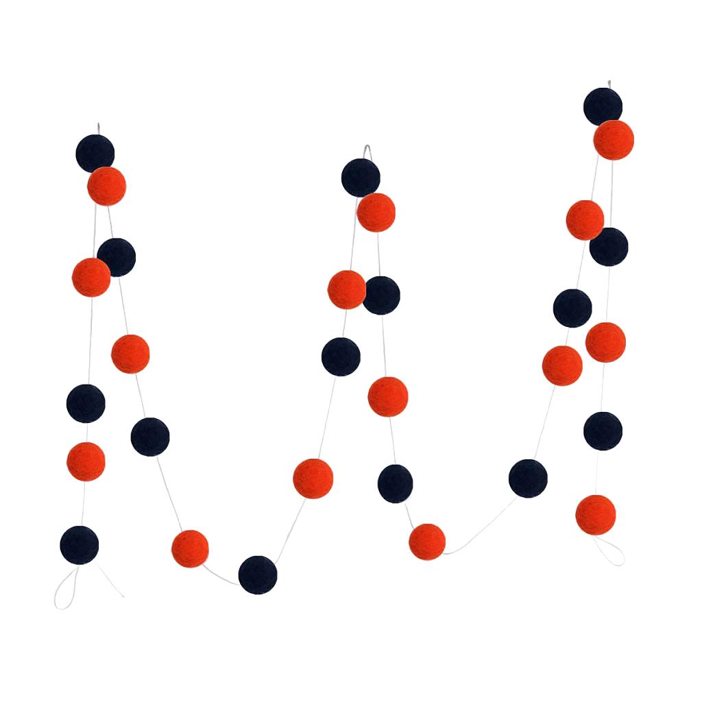 2 Meters 30pcs Wool Felt Pom Pom Balls Garland Hanging Decorations