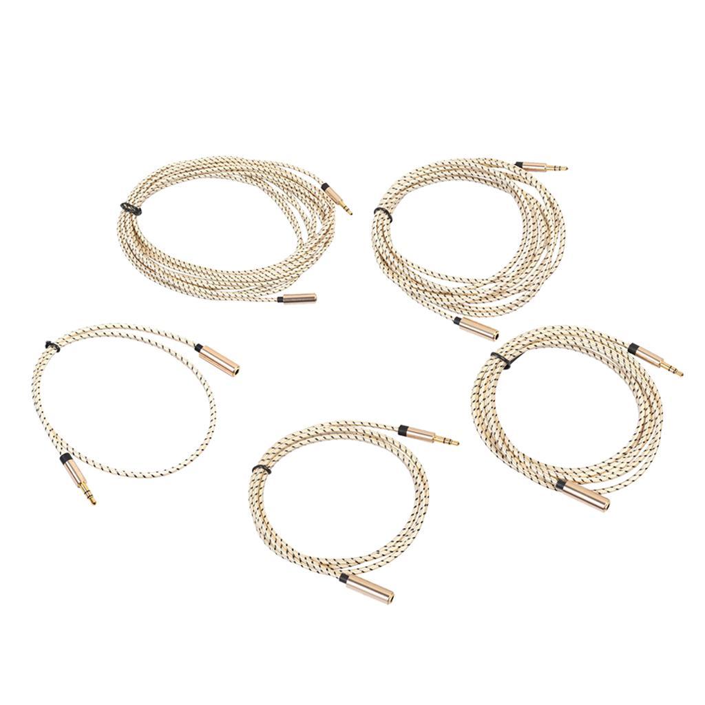 3.5mm Male to Female Jack Stereo Audio Extender Cord for Amplifier