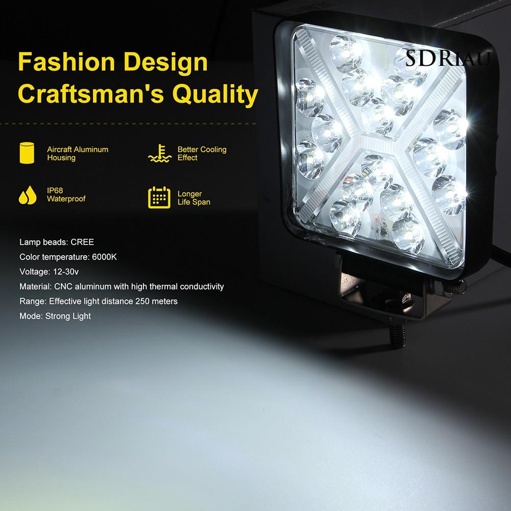 Đèn Pha Led Hình Vuông 4 Inch Chống Sương Mù Cho Xe Hơi