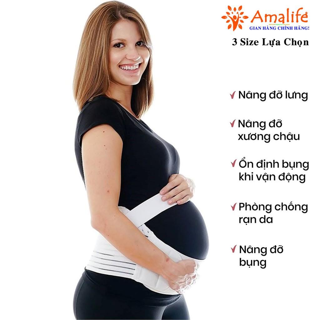 Đai Đỡ Bụng Bầu Cho Mẹ Bầu Chính Hãng Amalife - Chọn Cỡ Size L (80-115cm) Size XL (87-126cm) Size XXL (95 – 135cm