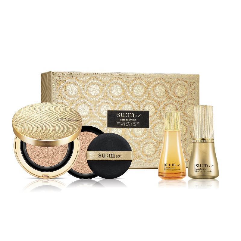 Phấn nước SUM LosecSumma Elixir Golden Cushion 02 set