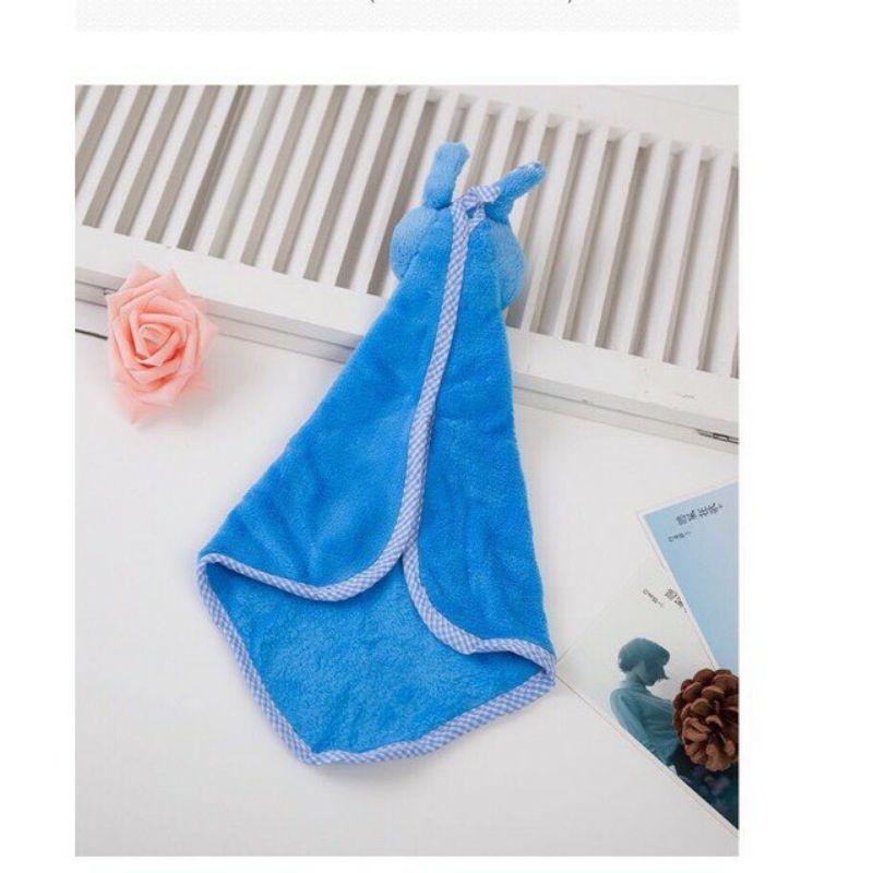 KHĂN LAU TAY COTTON ĐẦU THÚ - KHĂN LAU NHÀ BẾP COTTON CÓ MÓC TREO THẤM NƯỚC