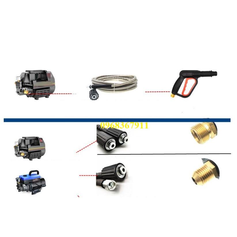 Dây rửa xe áp lực cao màu trắng, ghi 10-15-20m