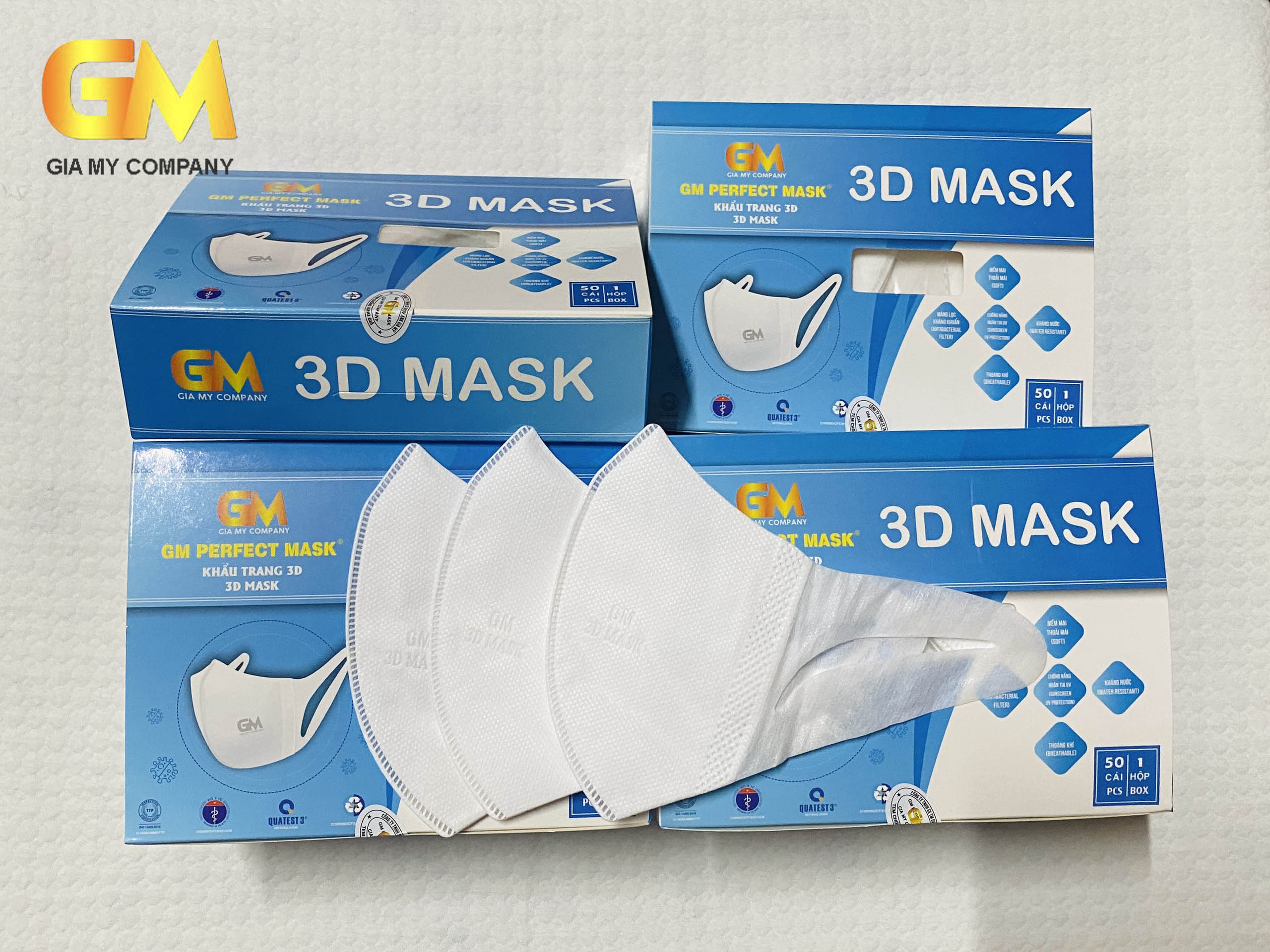 Khẩu trang 3D Mask Gia Mỹ hộp 50 cái