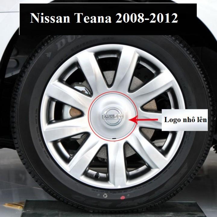 1 Chiếc logo chụp mâm, ốp lazang bánh xe các dòng ô tô Nissan Teana 2008-2012-chất liệu nhựa ABS