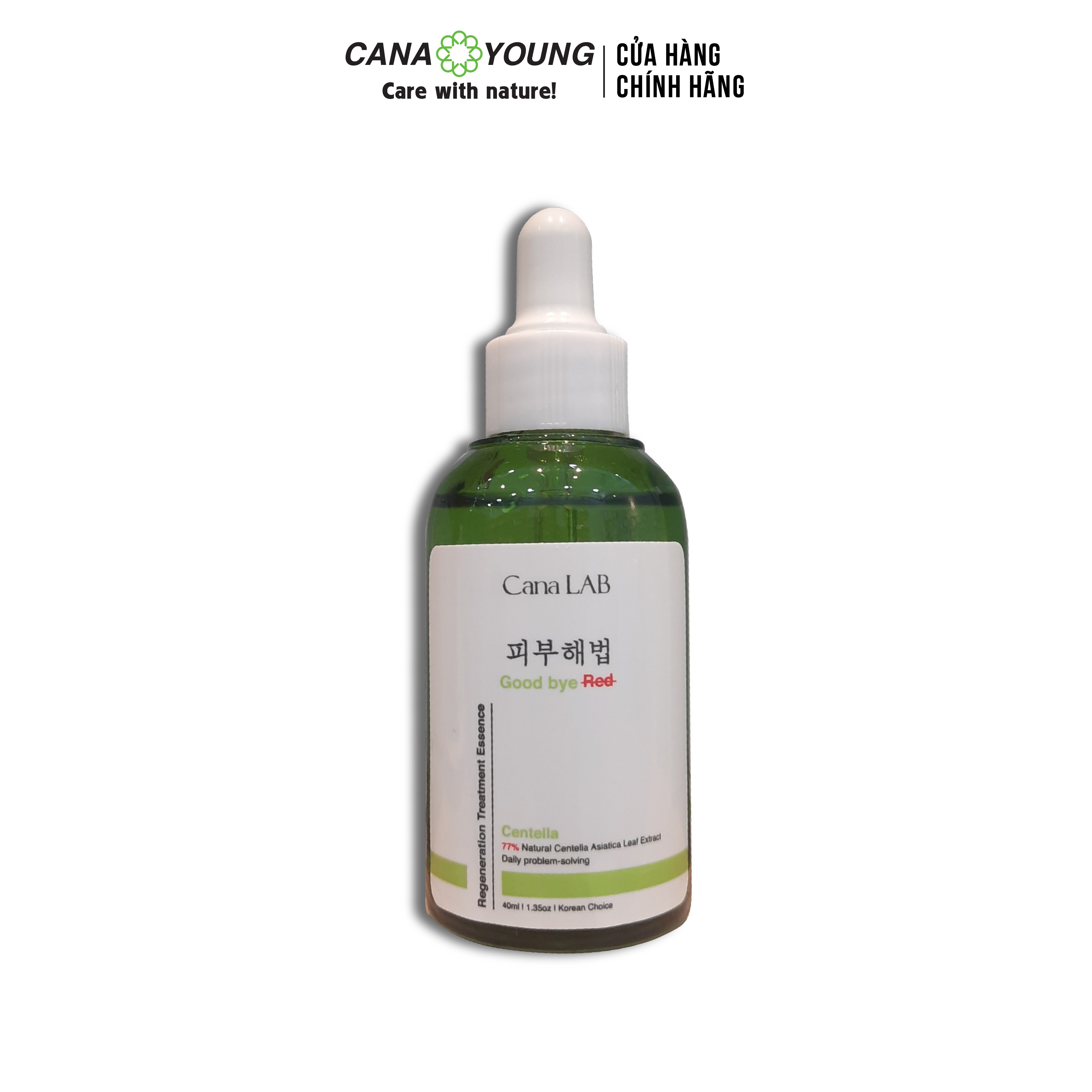 Tinh chất rau má làm dịu da, phục hồi và mờ vết thâm Cana LAB Centella Good bye RED Regeneration Treatment Essence