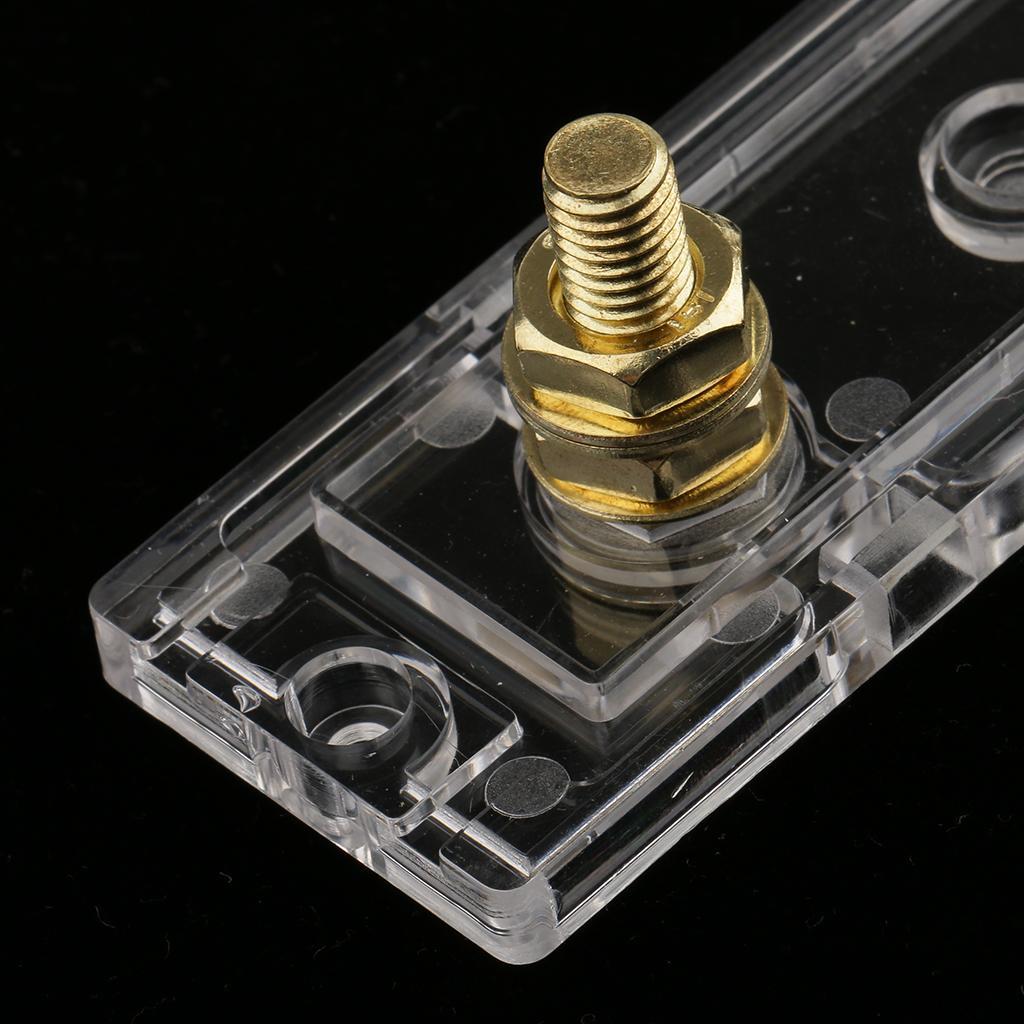 ANL Fuseholder Fuse holder 0 2 4 Gauge Car Audio Gold Inline Clear Box