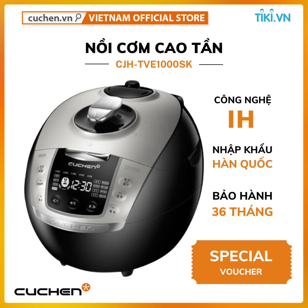 Nồi cơm điện cao tần IH Cuchen CJH-TVE1000SK (Nhập khẩu chính hãng)