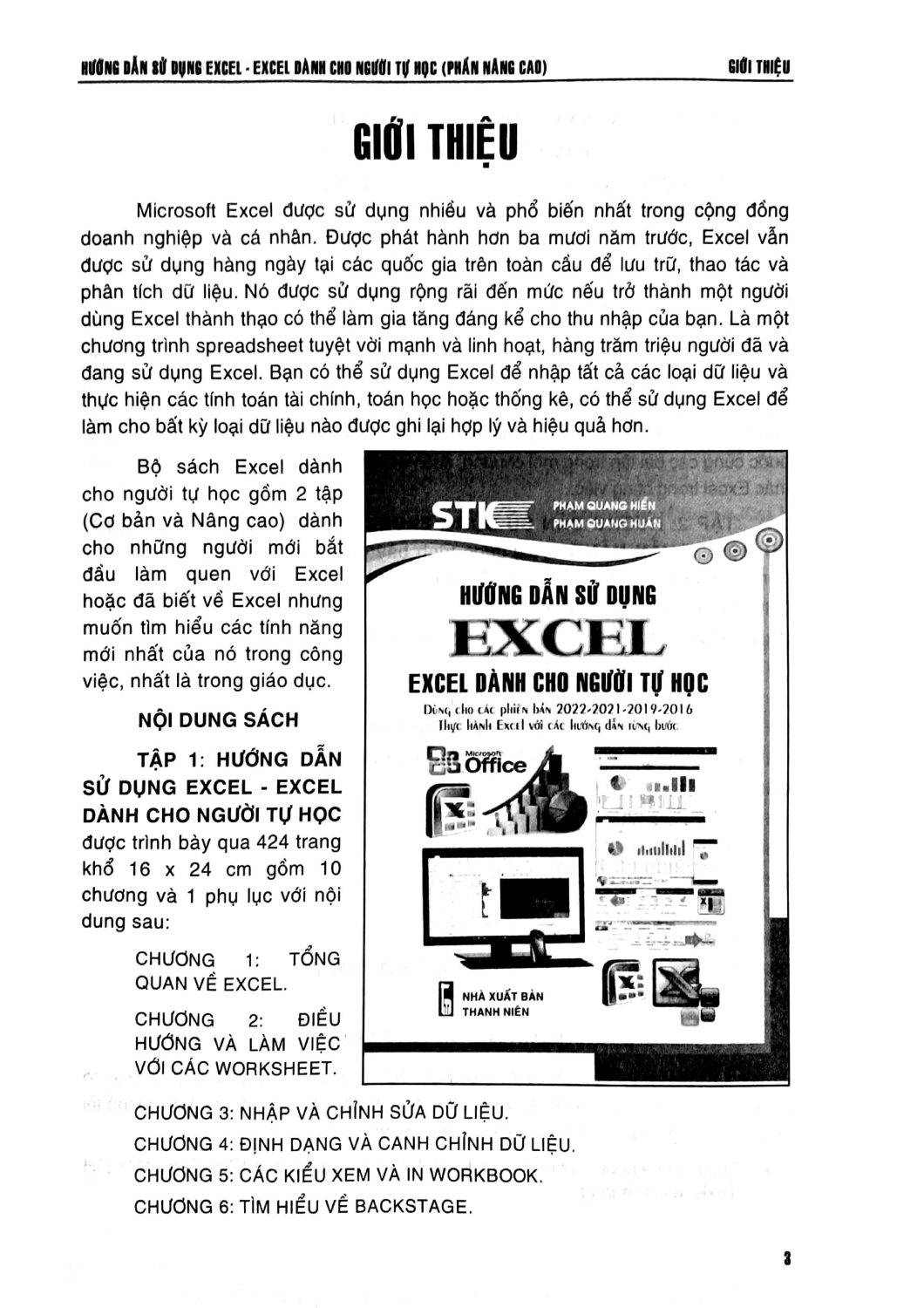 Hướng Dẫn Sử Dụng Excel - Excel Dành Cho Người Tự Học (Phần Nâng Cao - Tái Bản) (STK)