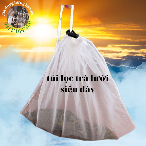 Túi lọc trà lưới to 40x37 - Túi lọc trà sữa - Túi lọc, dụng cụ pha chế