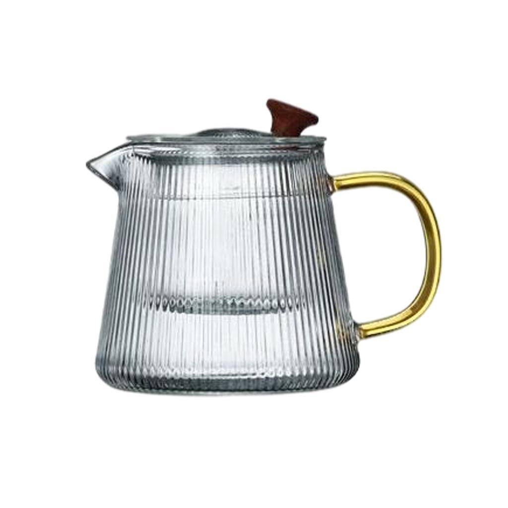 Clear Glass Tea Pot Stovetop Blooming Loose Leaf Tea Pot Tea Kettle 500ML