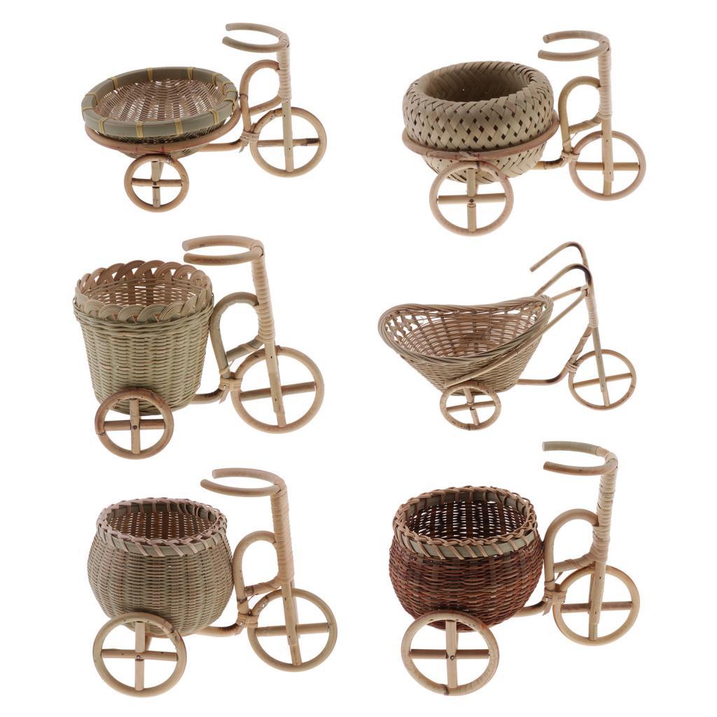 Cute Bamboo Storage Baskets Decoration Triangle Handcrafts for Desktop-01