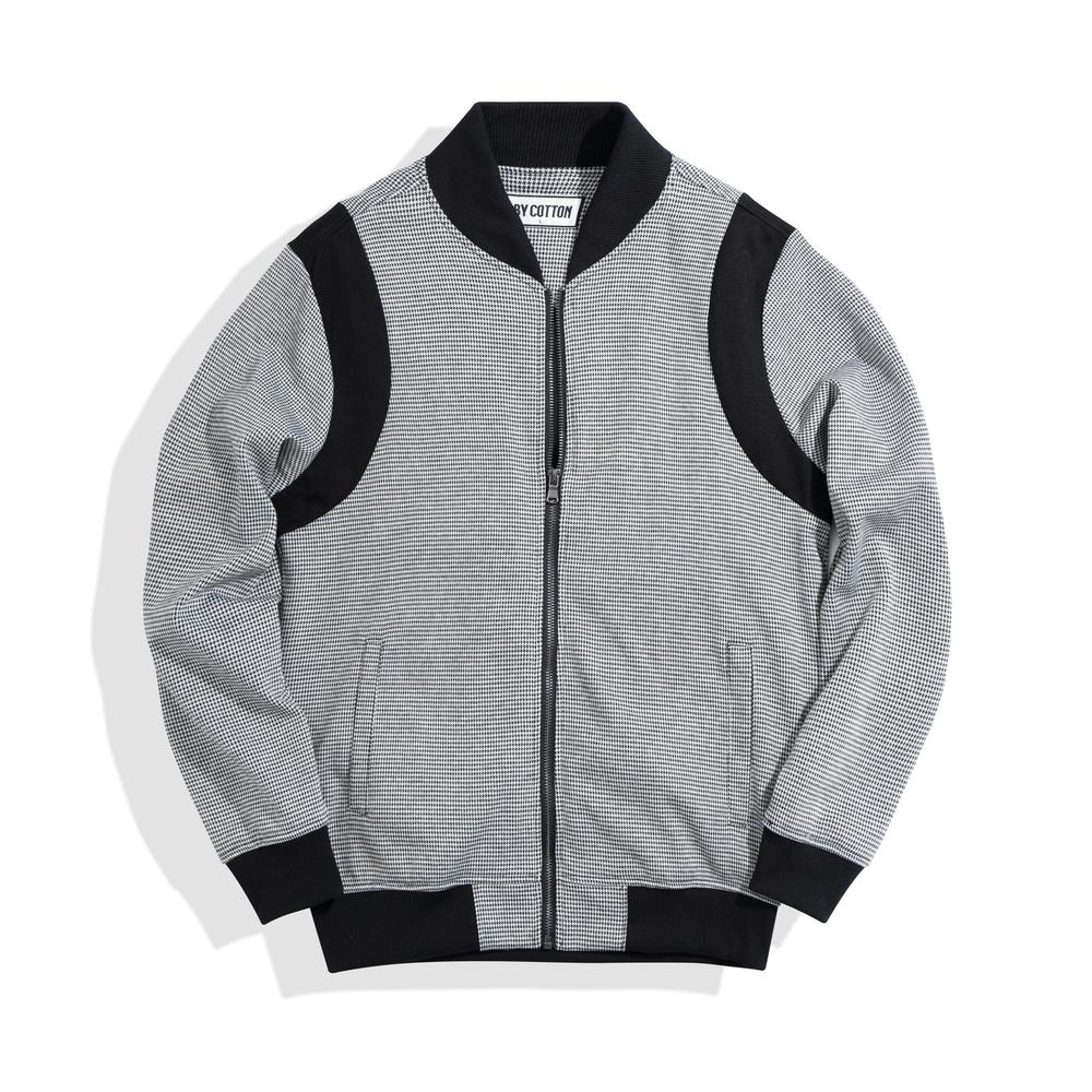 Áo Khoác Nam Họa Tiết Caro Nhí BYCOTTON Jacket Bomber Black Pattern Mix
