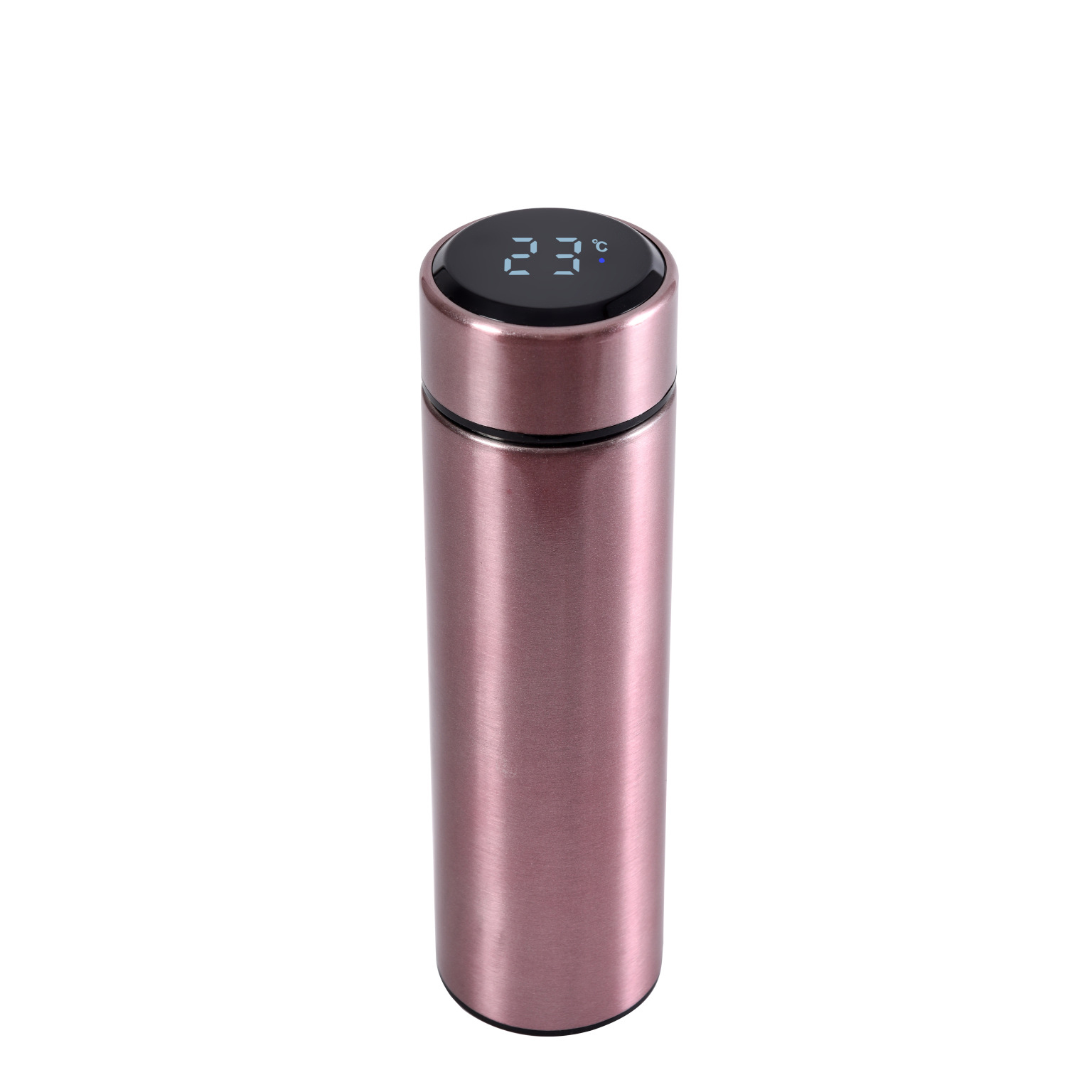 Bình Nước Giữ Nhiệt 500Ml Bằng Thép Không Gỉ 304 Hai Lớp Có Màn Hình Kỹ Thuật Số Hiển Thị Nhiệt Độ Cảm Biến 1 Chạm - Tím