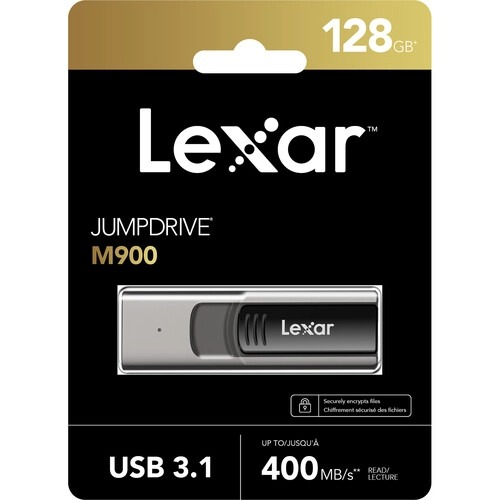 USB Lexar Jumpdrive M900 Flash Drive 128GB/ 256GB , chuẩn 3.1 , tốc độ đọc 400MB/s, tương thích PC/ MAC - Hàng chính hãng