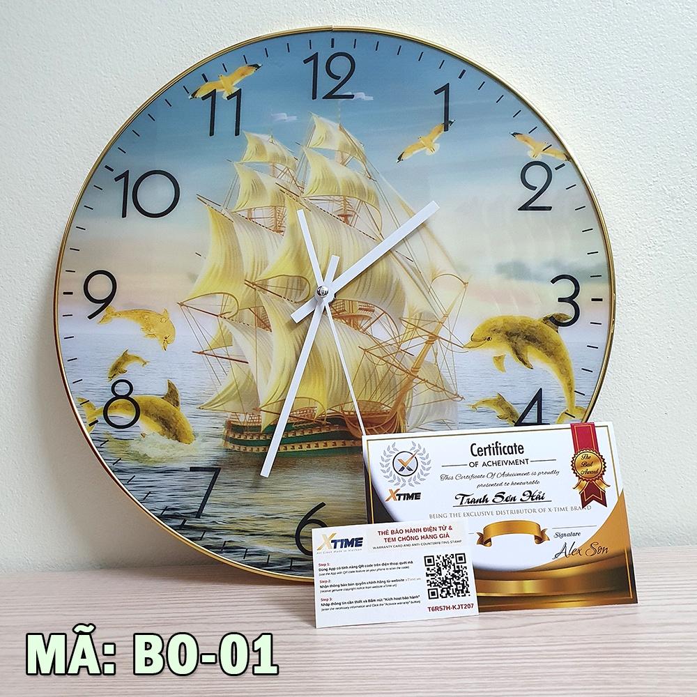 Đồng hồ treo tường XTime BO-01, máy kim trôi cao cấp