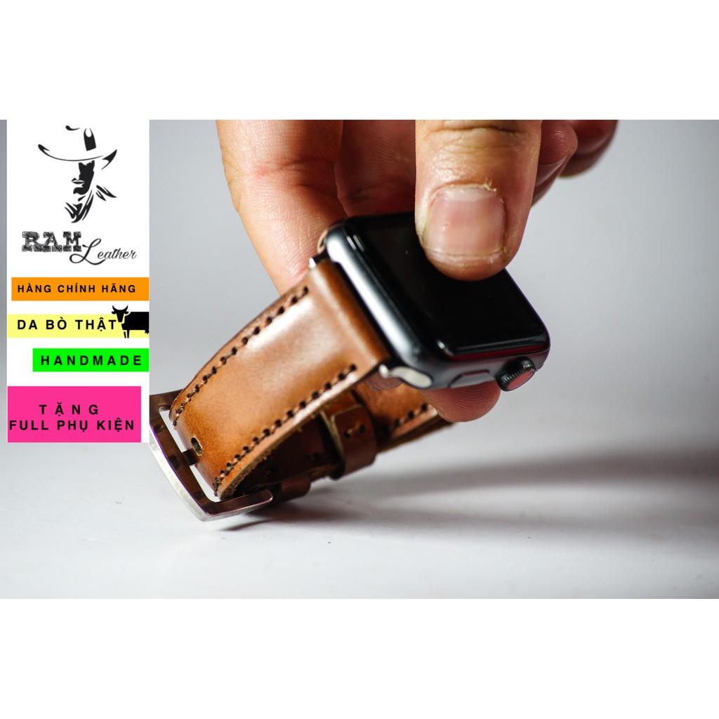 Dây đồng hồ RAM Leather cho apple watch da bò handmade - RAM classic 1980