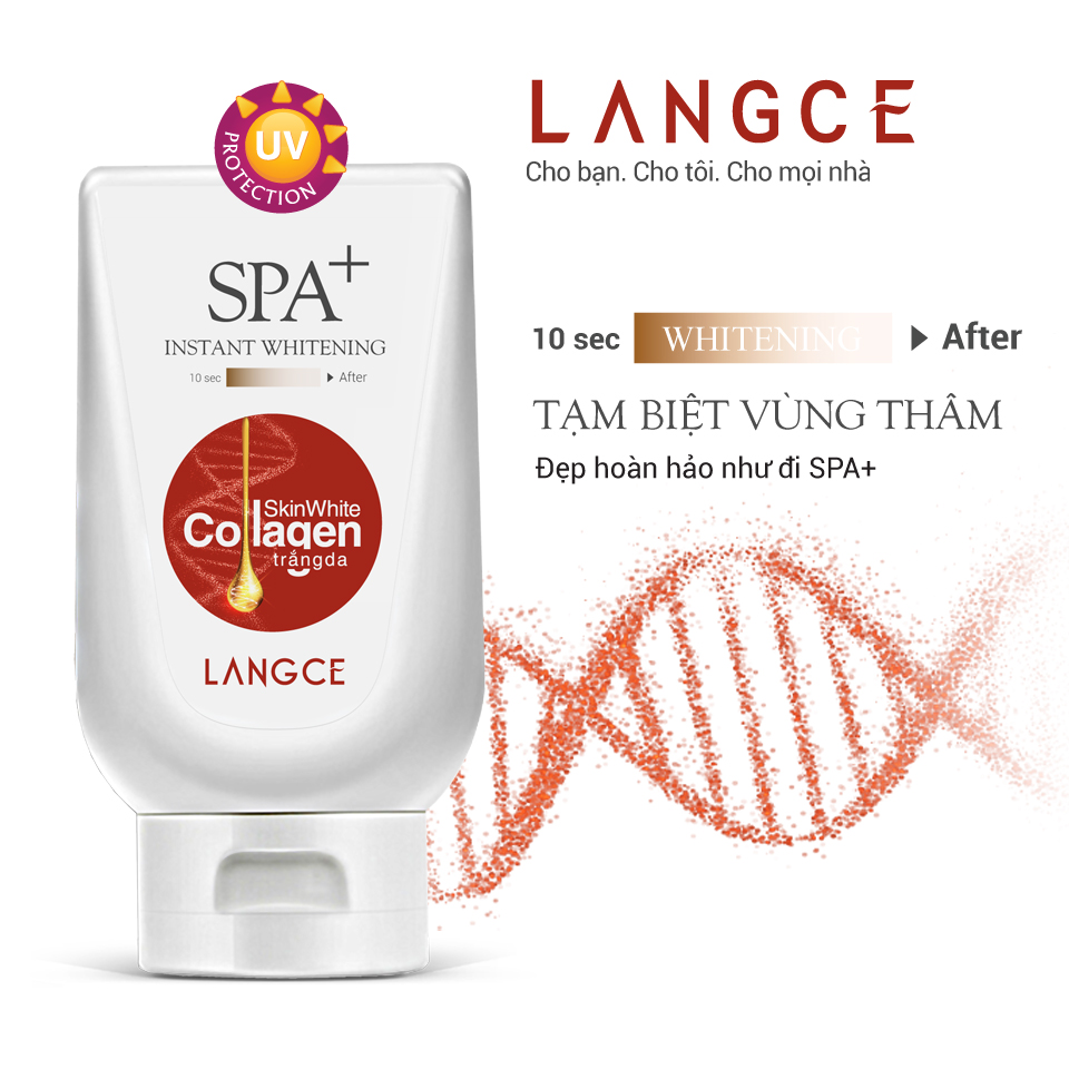 COLLAGEN TRẮNG DA SPA+ CHỐNG NẮNG GIỮ ẨM - LÀM ĐỀU SẮC DA 180ml LANGCE