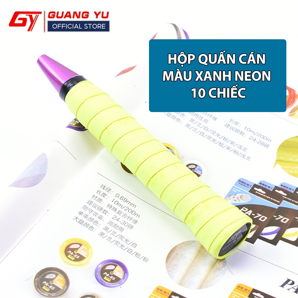 Hộp Quấn Cán Vợt Cầu Lông Chính Hãng GUANGYU Chống Trơn Trượt Cao Cấp, Hộp 10 Chiếc