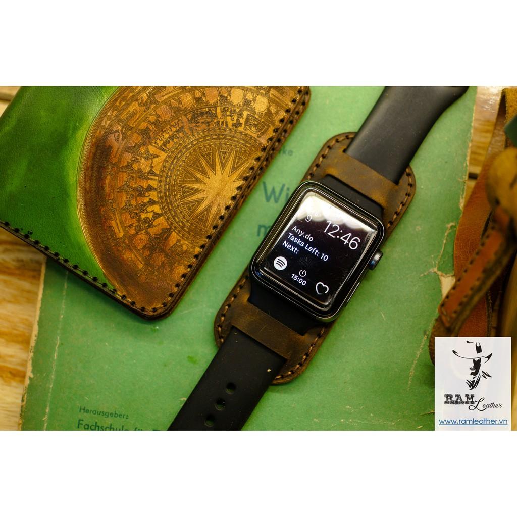 TẤM ĐỆM BUNDSTRAP RAM B1 DA SÁP NGỰA ĐỂ KẾT HỢP VỚI DÂY ZIN CỦA APPLE WATCH - RAM LEATHER