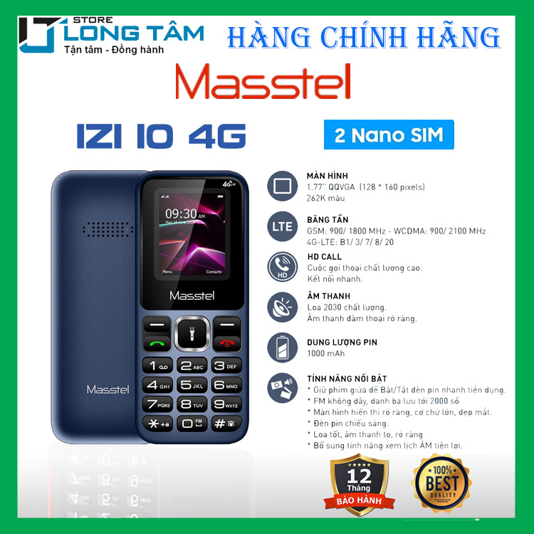 Điện thoại Masstel izi 10 - Hàng chính hãng