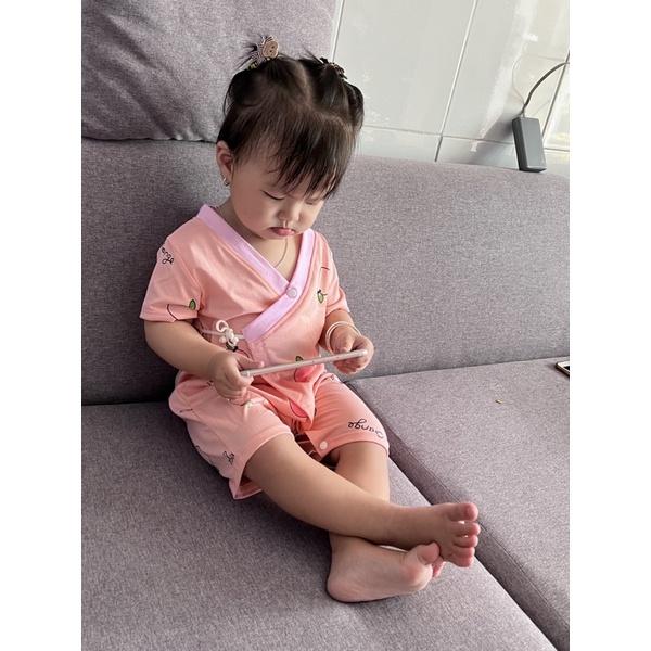 Bộ đồ Yukata body suite sơ sinh PeppyPizza cho bé trai và gái Ss001