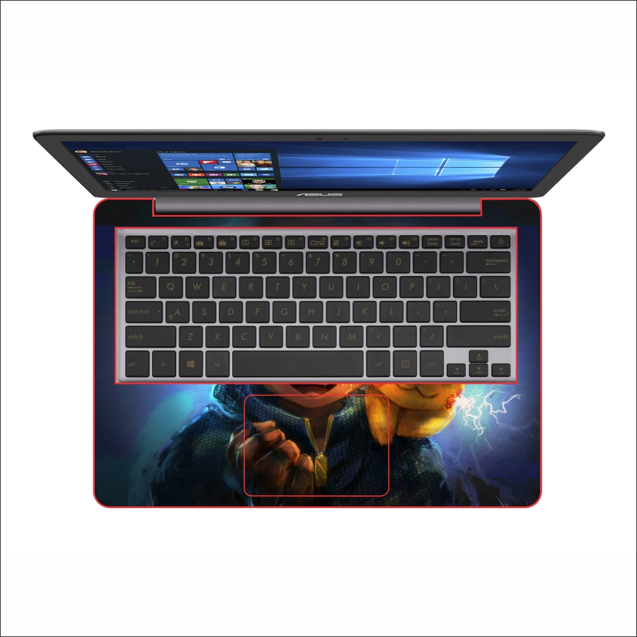 Miếng Dán Skin Decal Dành Cho Laptop - Pikachu 1 - Mã: 111118