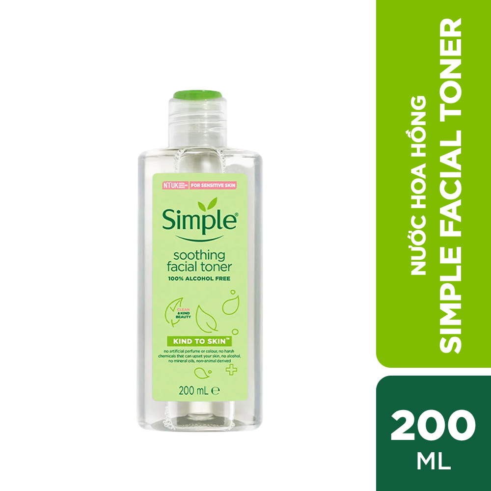 Nước Hoa Hồng làm dịu da mặt Simple Facial Toner 200ml