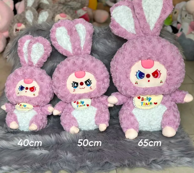 Thú nhồi bông baby three thỏ thị trấn đáng yêu - Size từ 40 đến 65cm - Quà tặng gấu bông bb3 êm mịn cho bé