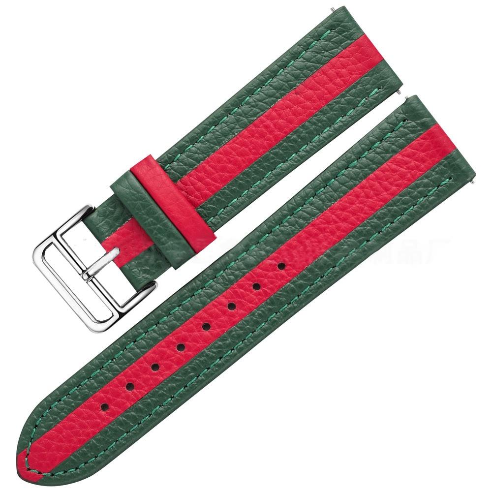 Dây đeo bằng da 20MM 22MM họa tiết sọc cho đồng hồ Garmin Vivoactive 3 Forerunner 645 245 Vivomove HR Vivoactive 4 Venu2