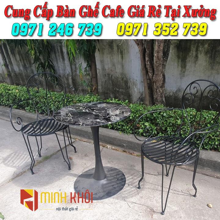 Bộ bàn ghế sắt cafe mỹ nghệ ngoài trời