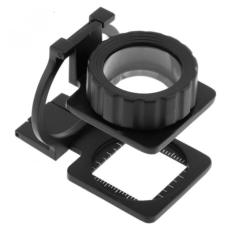 Kính lúp mini cầm tay phóng đại 20 lần soi mẫu vật, có thước đo
