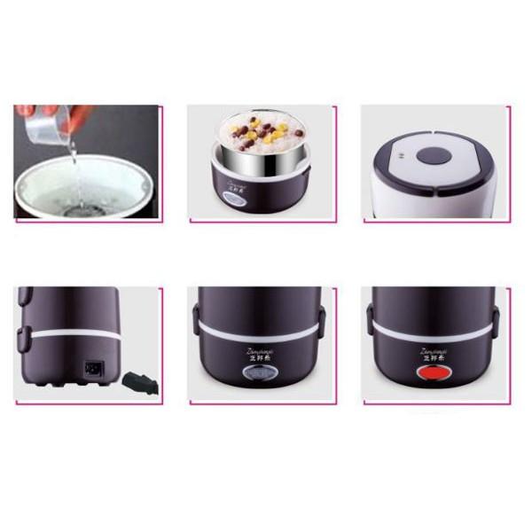 Hộp cơm cắm điện inox 3 tầng đa năng nóng cực nhanh
