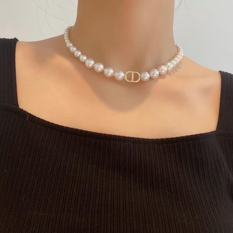 Dây Chuyền Choker Nữ Hạt Trai Đơn Giản Sang Trọng