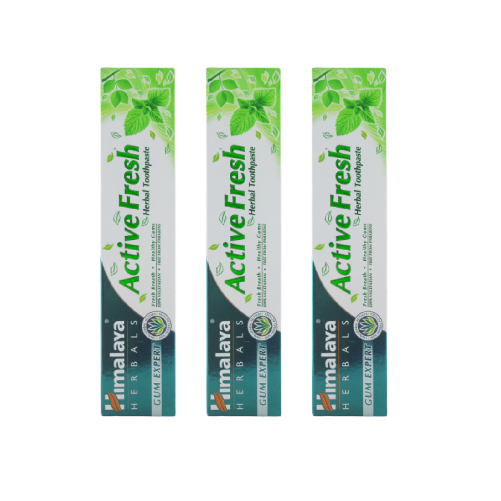 COMBO 3 TUÝP KEM ĐÁNH RĂNG HIMALAYA ACTIVE FRESH HERBAL TOOTHPASTE BẢO VỆ NƯỚU GIÚP HƠI THỞ THƠM MÁT