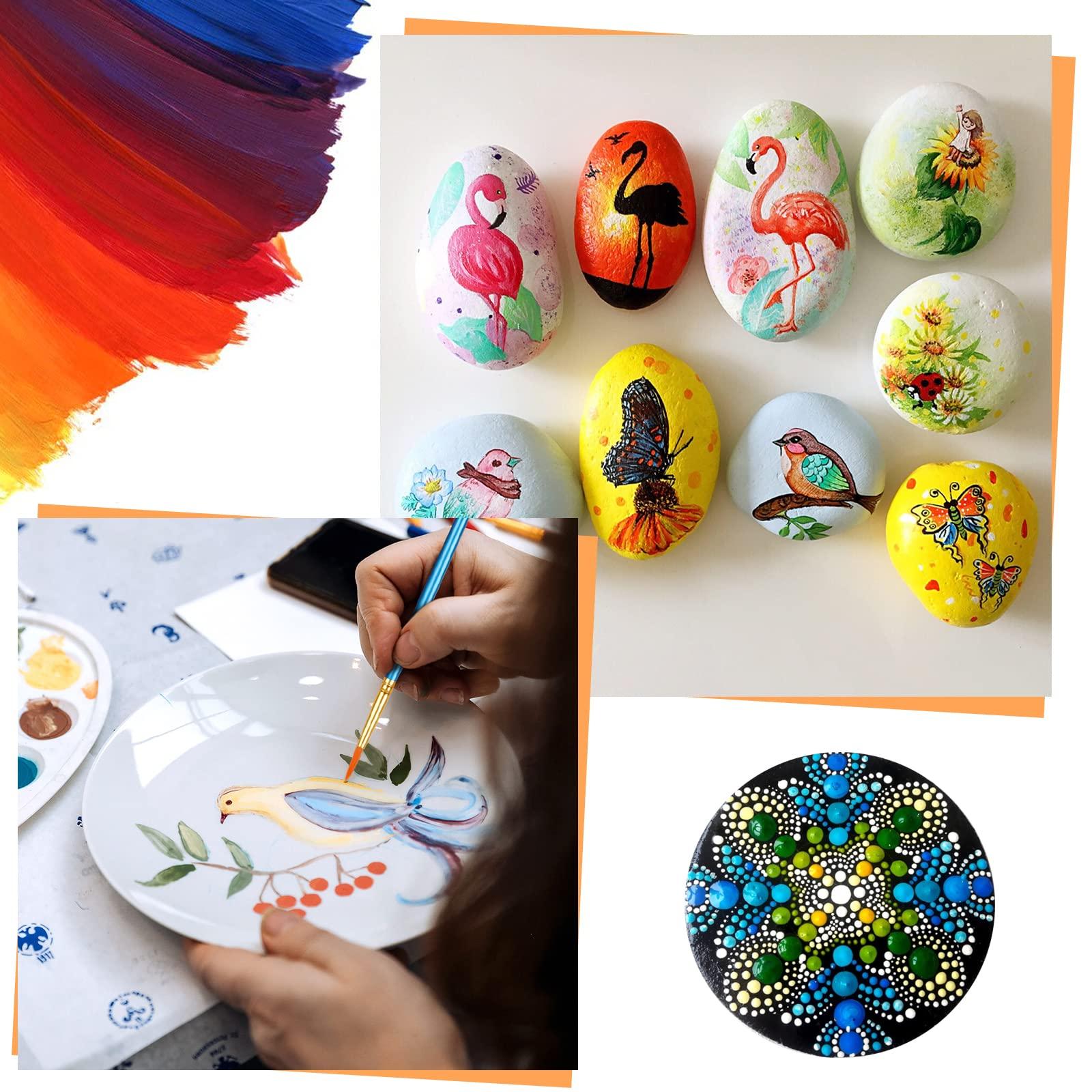 Bộ bàn chải 20pcs, bàn chải sơn acrylic, bàn chải màu nước, bàn chải màu nước acrylic