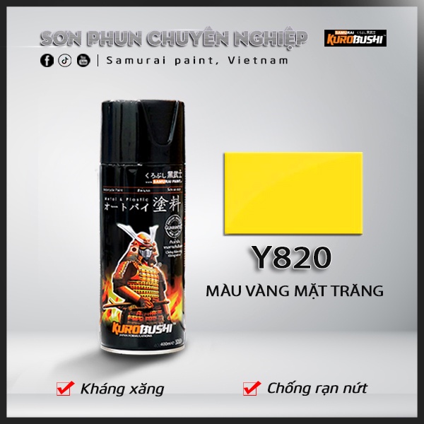 Sơn Samurai- Màu vàng mặt trăng Y820 (400 ml)