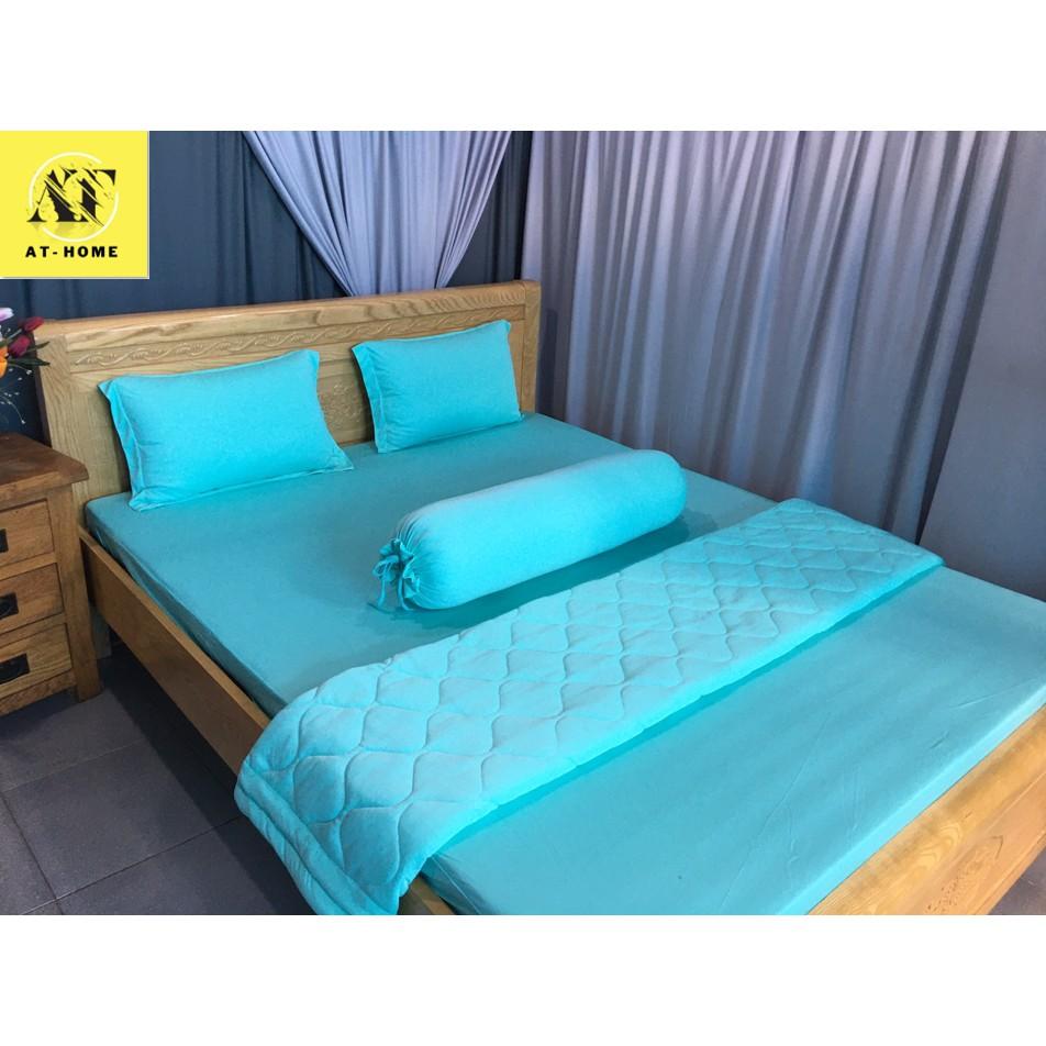 Trọn bộ 5 Món Chăn GA THUN LẠNH TRƠN HÀN QUỐC kèm Mền LAN PHAM BEDDING