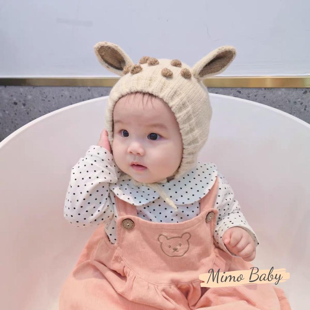 Mũ nón len hươu, nai đáng yêu cho bé 5m-2y mimo baby ML36