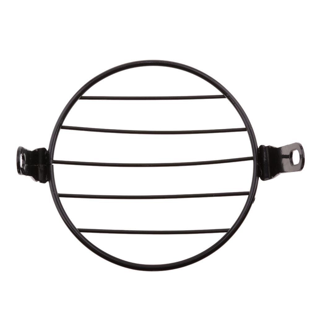 Metal 6.7" Vintage Round Headlight Lamp Grill Protective Net Cover