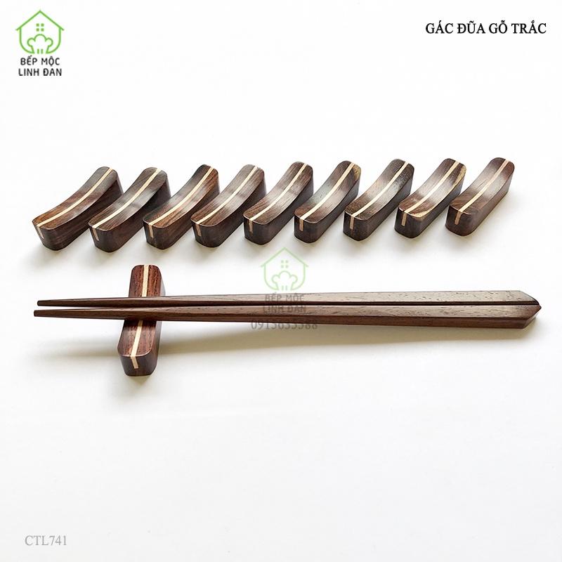 Gác đũa gỗ trắc tự nhiên siêu sạch_Kiểu dáng hiện đại_Bộ 10 chiếc